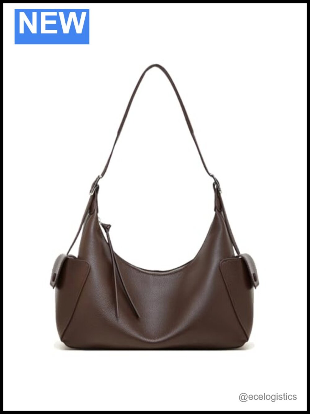 Genuine Leather Hobo Bag Women Tote Shoulder Purse Slouchy Crossbody